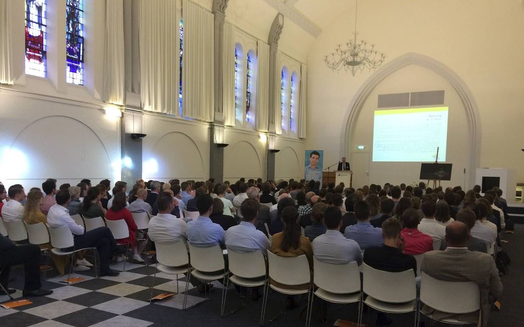 Jeugdwerkdag van de Gereformeerde Gemeenten, vrijdag in Amersfoort. beeld RD