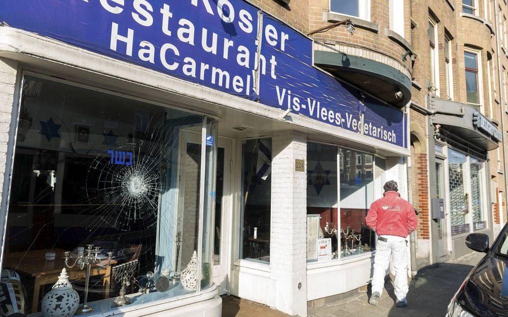 In de rechtszaak over de incidenten bij het Amsterdamse restaurant Hacarmel ging de rechter niet mee met het OM, dat trachtte de context van de vernieling en bedreiging mee te nemen. beeld ANP, Evert Elzinga