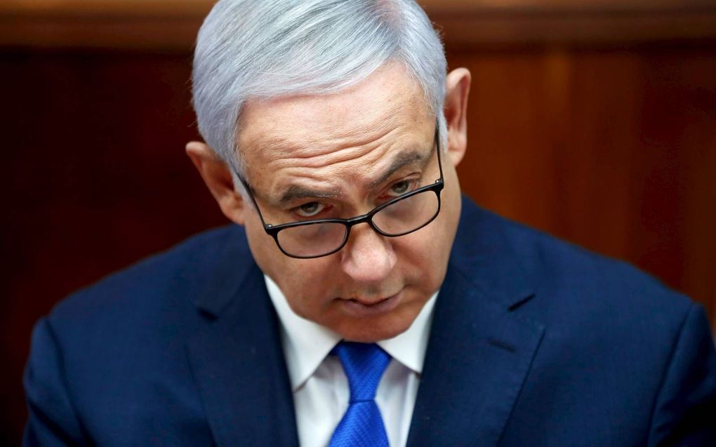 Netanyahu, maart 2019 in Jeruzalem. beeld AFP, Ronen Zvulun