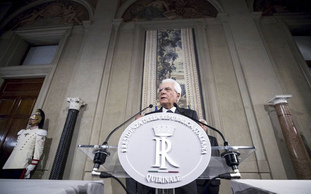 President Sergio Mattarella van Italië. beeld EPA, Angelo Carconi