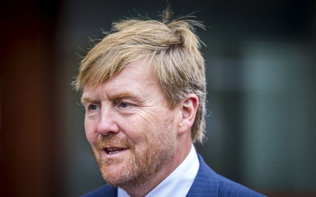 Koning Willem-Alexander woensdag in Maastricht. beeld ANP, Marcel van Hoorn