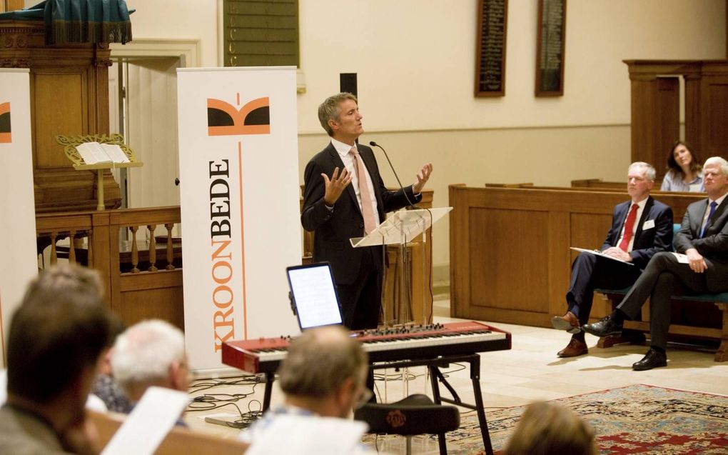 Theoloog des Vaderlands prof. dr. Stefan Paas sprak dinsdagavond tijdens de jaarlijks Kroonbede in de Waalse Kerk in Den Haag. Deze keer was het thema: ”Bidden om vrijheid”. beeld Gerhard van Roon