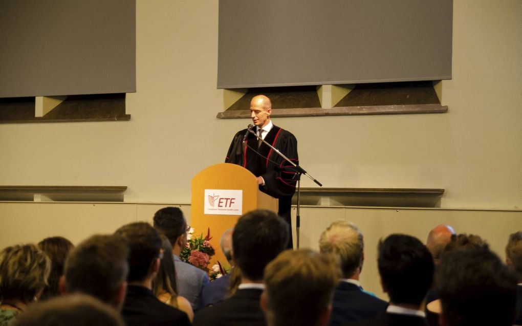 Prof. dr. Jos de Kock sprak zijn inaugurele rede uit. ETF Leuven, Laura Roman