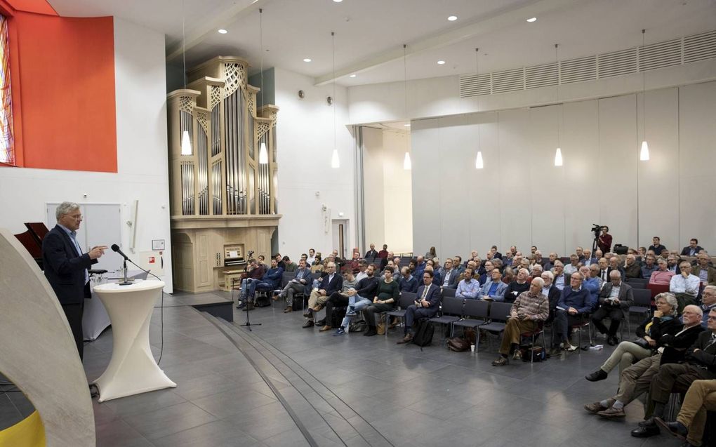 De studiedag over geloof en evolutie vond plaats in de Fonteinkerk te Nijkerk. beeld RD, Anton Dommerholt