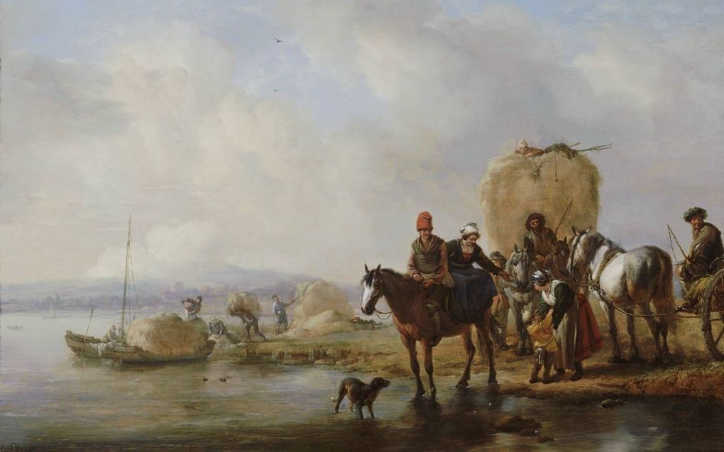 De hooiwagen, schilderij van Philips Wouwerman. beeld Wikimedia