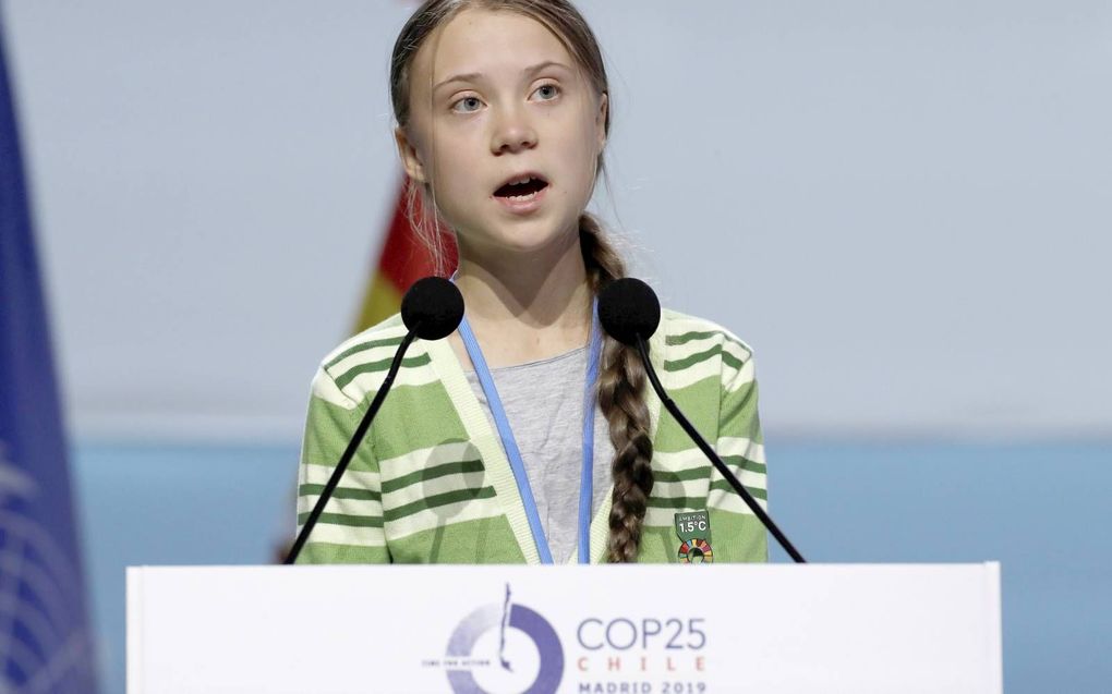 Alle generaties gaan samen 2020 in met forse problemen. Foto: Greta Tuhnberg spreekt in december op de klimaattop in Madrid. EPA, J. J. Guillen