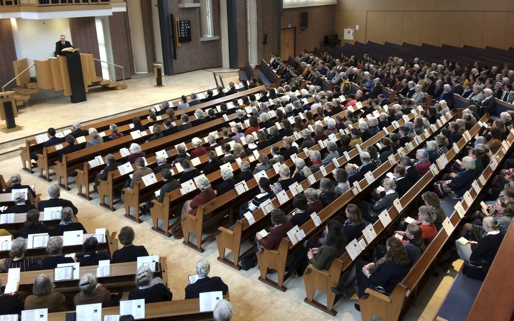 De Zeeuwse regiodag van de vrouwenbond van de Gereformeerde Gemeenten had donderdag plaats in 's-Gravenpolder. beeld RD