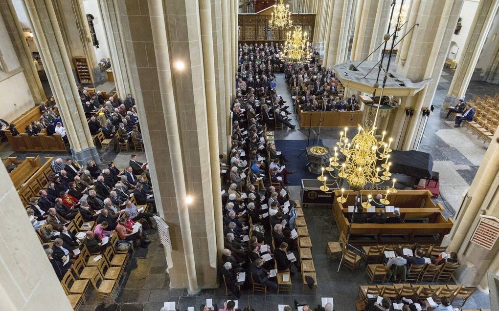 Bovenkerk in Kampen tijdens de Psalmzangdag in 2017. beeld André Dorst