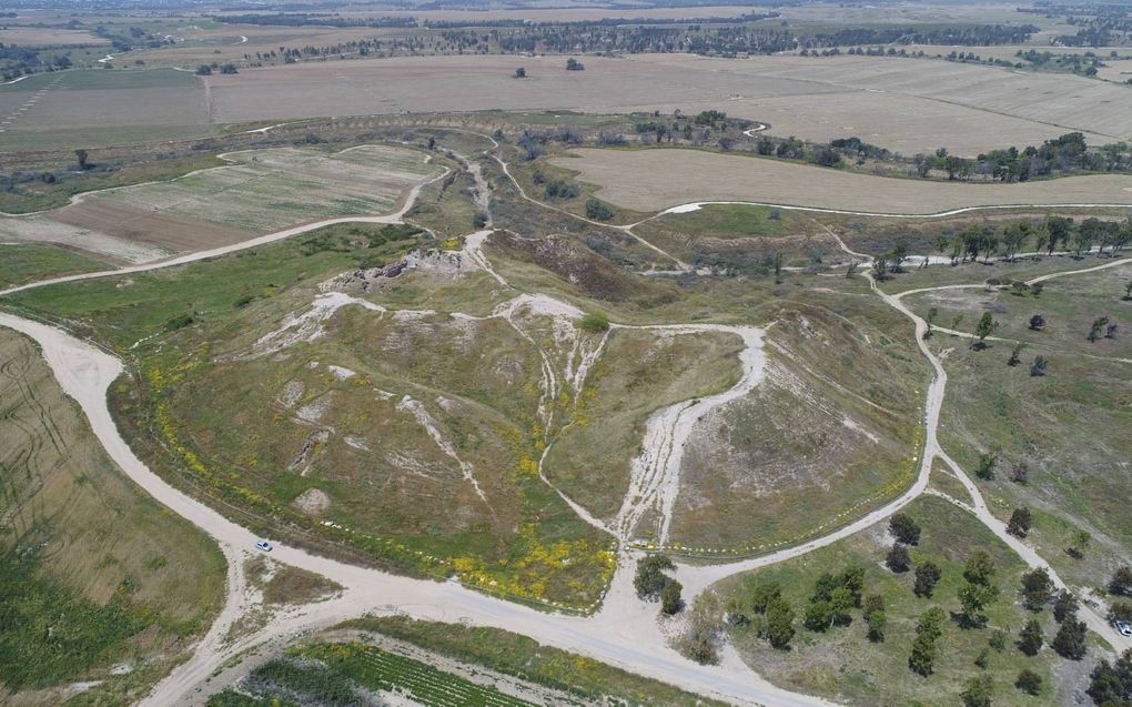 De archeologische plek Tel Jemmeh. beeld Israëlische Oudheidkundige Dienst