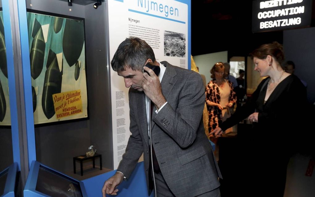 Staatssecretaris Blokhuis bezocht maandag ter ondersteuning het nieuwe Vrijheidsmuseum in Groesbeek. Vanwege de coronacrisis heeft het oorlogsmuseum een inkomstenderving van 2,5 ton. beeld VidiPhoto