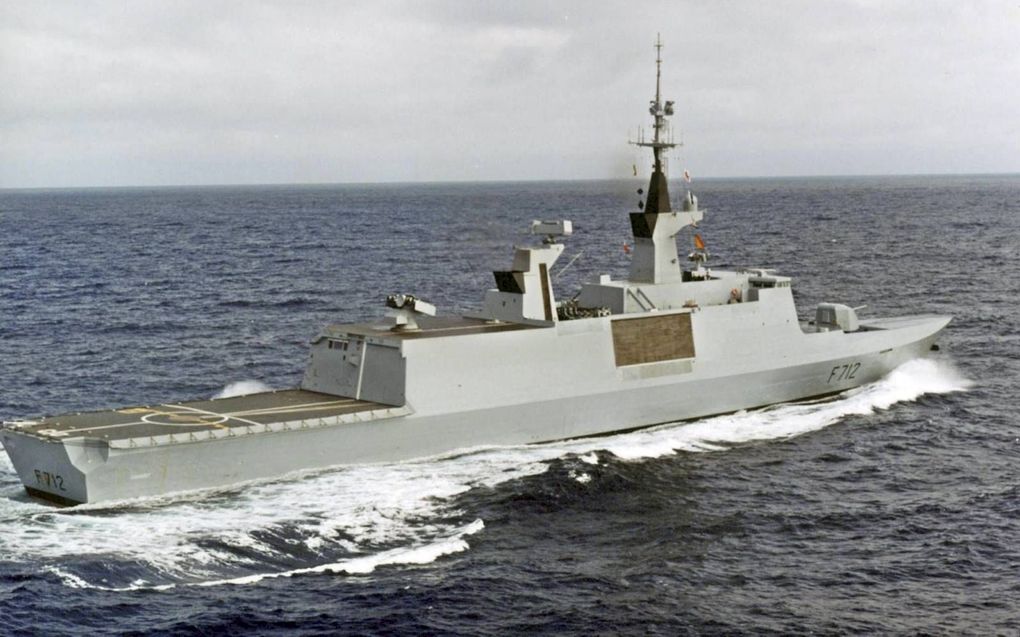 Het Franse fregat Courbet. beeld AFP, Marine Nationale