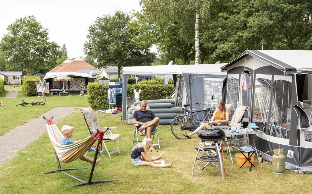 Camping de Oldemeyer in Hardenberg. beeld André Dorst