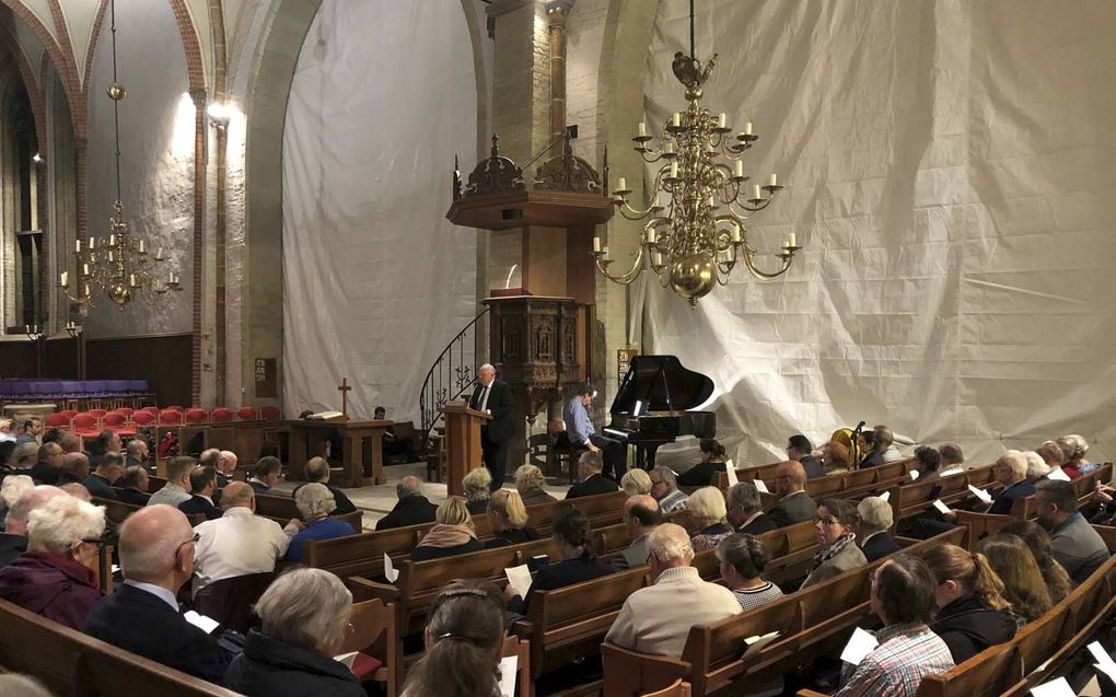 Bijeenkomst van de Stichting Vrienden van Heidelberg en Dordrecht in de Sint-Martinikerk in Bremen, in oktober 2019. beeld RD