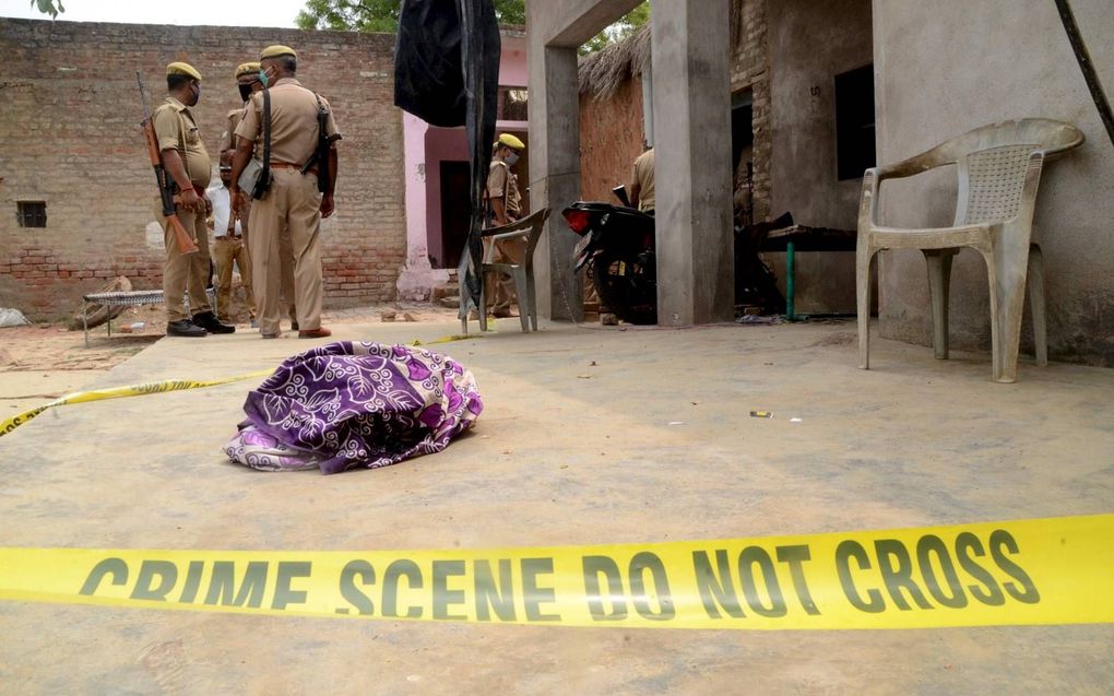 Plaats delict in India. De concentratie lithium in drinkwater beïnvloedt de mate van gewelddadig gedrag onder de bevolking, blijkt uit een nieuwe Britse studie. beeld AFP