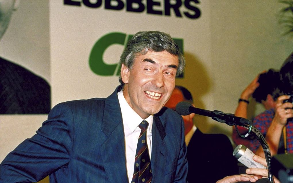 Ruud Lubbers op een CDA-bijeenkomst in 1989, beeld ANP, Paul Stolk.