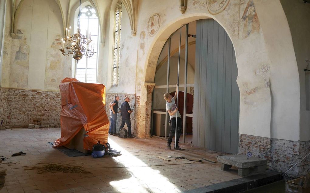 Werkzaamheden tijdens de restauratie. beeld VidiPhoto