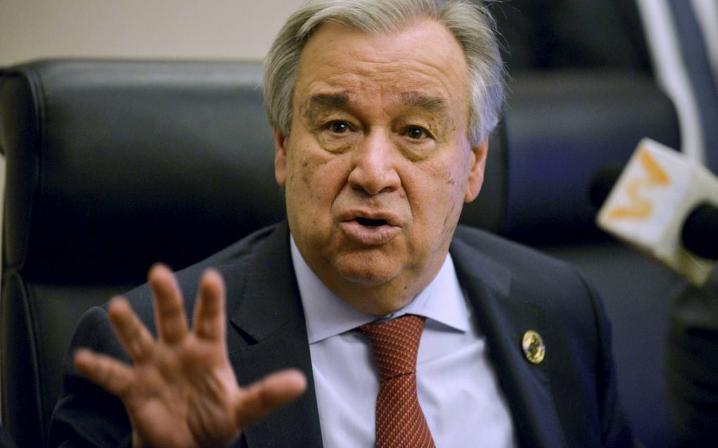 Dictators er alles aan doen om de Verenigde Naties, het Internationale Strafhof, en Amnesty International te saboteren. Foto: secretaris-generaal van de VN, Antonio Guterres. beeld AFP, Michael Tewelde