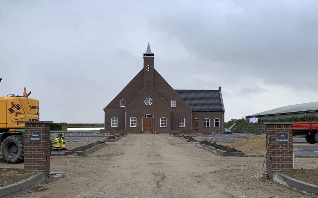 Het nieuwe kerkgebouw van de vrije gereformeerde gemeente (vgg) in Kruiningen. beeld vgg Kruiningen