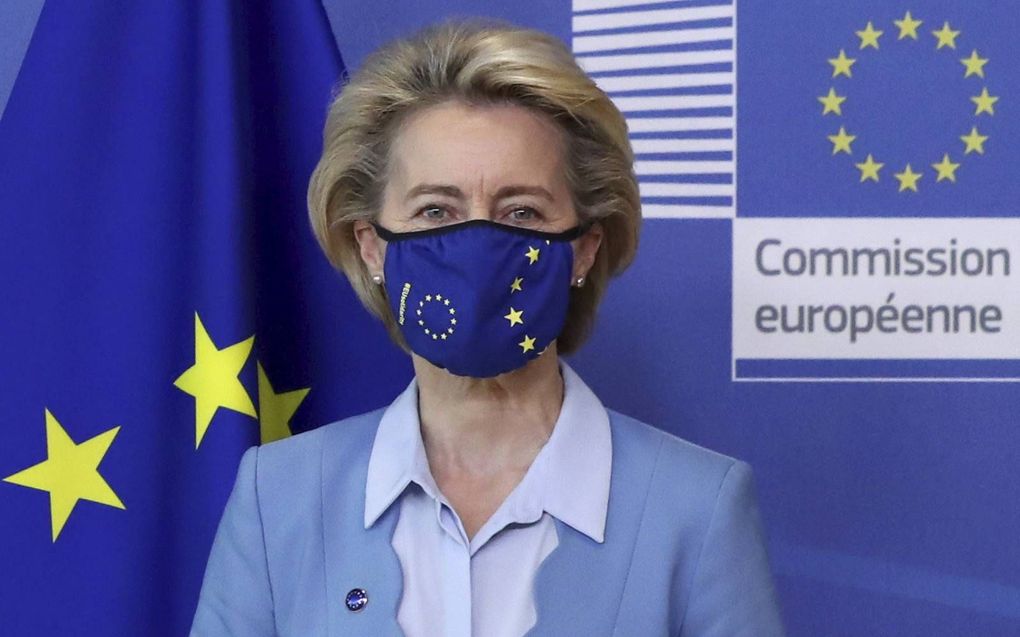 Voorzitter Ursula von der Leyen van de Europese Commissie. beeld AFP, Yves Herman.