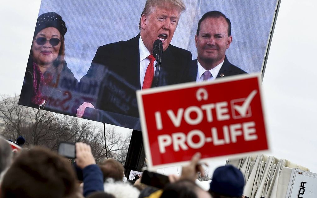 „Donald Trump is de meest principiële pro-lifepresident uit de moderne geschiedenis”, zegt de Amerikaanse evangelicale opinieleider Albert Mohler. Hij stemde in 2016 niet op Trump, maar doet dat dit jaar wel. beeld AFP, Olivier Douliery