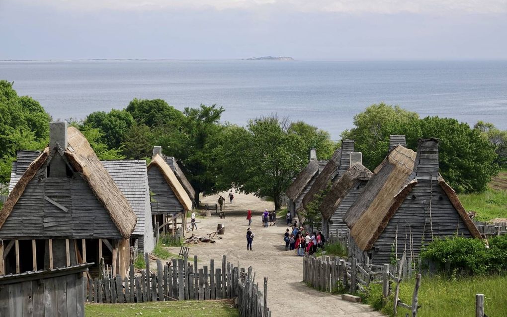 In openluchtmuseum Plimmoth Plantation, bij Plymouth in de Verenigde Staten, is te zien hoe de Pilgrim Fathers leefden na hun aankomst in Amerika in 1620. beeld RD