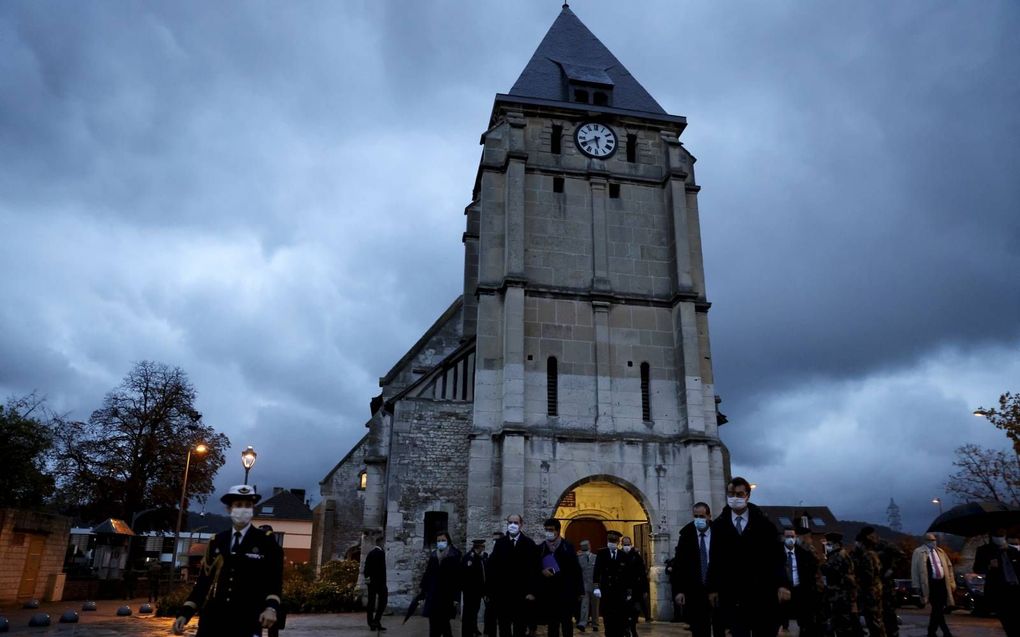 Na de aanslag in Nice kwam de kerk van het Normandische dorp Saint-Etienne-du-Rouvray weer in de belangstelling te staan. De Franse premier Jean Castex bezocht eind vorige maand het bedehuis, waar pater Jacques Hamel in 2016 tijdens een mis werd onthoofd.