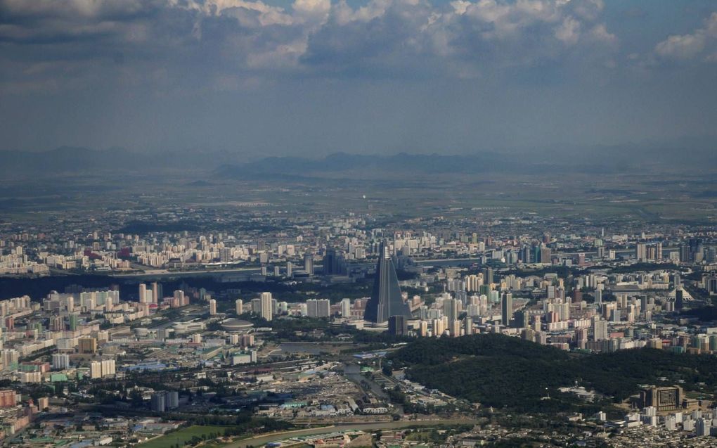 De Noord-Koreaanse hoofdstad Pyongyang werd aan het begin van de 20e eeuw het Jeruzalem van het Verre Oosten genoemd. Foto: het hedendaagse Pyongyang. beeld AFP, Ed Jones