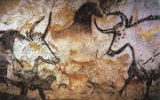Jager-verzamelaars beeldden verschillende dieren af in de grotten van Lascaux in Frankrijk. beeld Wikipedia, Prof saxx