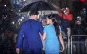 Na een jaar proeftijd is het definitief: de prins Harry en zijn vrouw Meghan zullen niet terugkeren als actieve leden van de Britse koninklijke familie. beeld AFP, Justin Tallis