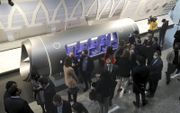 In het Spaanse Valencia werd afgelopen donderdag een hyperloop-voertuig van Zeleros gepresenteerd. De gehanteerde slogan: ”Reizen met 1000 km/u”.  beeld EPA, Manuel Bruque
