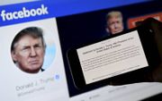 Facebook weert Donald Trump sinds de bestorming van het Capitool. beeld AFP, Olivier Douliery
