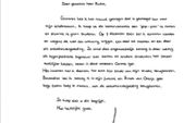 De handgeschreven brief die de kroonprinses premier Rutte vrijdag stuurde. beeld RD