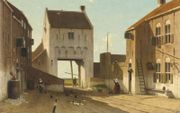 Een stadspoort in Leerdam, Jan Weissenbruch. beeld Rijksmuseum