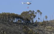 Een helikopter bestrijdt een bosbrand in Italië. Het Zuid-Europese land is in vergelijking met andere landen de afgelopen zomer het zwaarst getroffen door natuurbranden. Archiefbeeld EPA, Riccardo Dalle Luche