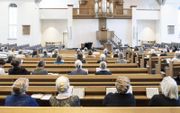 De bondsdag van de Hersteld Hervormde Vrouwenbond had donderdag plaats in de Bethelkerk te Lunteren. beeld Niek Stam