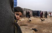 Een Syrisch jongetje op de vlucht. beeld EPA, Sedat Suna
