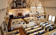 Vergadering van de generale synode van de Christelijke Gereformeerde Kerken in Nunspeet in 2020. beeld RD, Anton Dommerholt
