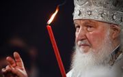 De Russisch-orthodoxe patriarch Kirill staat achter president Vladimir Poetin in de oorlog tegen Oekraïne. Aartspriester Theodor van der Voort begrijpt niet waarom. beeld AFP, Alexander Nemenov