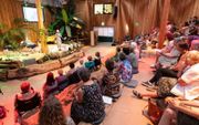 Bijna zeventig christelijke gereformeerde predikantsvrouwen kwamen donderdag bijeen in de Orchideeënhoeve in Luttelgeest. beeld RD, Anton Dommerholt