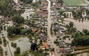 Het dorpje Brommelen, boven Maastricht,had een jaar geleden last van de overstromingen. beeld ANP, Remko de Waal