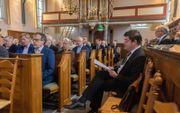 In de Grote Kerk van Linschoten hield de Stichting Studie Nadere Reformatie (SSNR) haar najaarscongres met als thema ”Huwelijk en echtscheiding”. beeld Erik Kottier