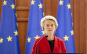 De voorzitter van de Europese Commissie, Ursula von der Leyen, ziet mogelijkheden om Rusland voor de kosten van de verowestingen in Oekraïne te laten opdraaien. beeld EPA, Dumitru Doru
