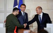 De Oekraïense president Volodimir Zelenski  bracht woensdag een bezoek aan Parijs. beeld EPA, sarah Meysonnier