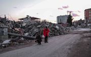 Verwoestingen in de Turkse stad Samandag. beeld AFP, Bulent Kilic