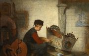 ”Jongen die een wieg beschildert” (1899-1901), Christoffel Bisschop.  beeld Fries Museum