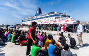 Migranten op Lampedusa, deze week. beeld AFP, Alessandro Serrano