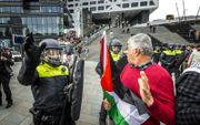 Tijdens een pro-Palestijnse demonstratie in Utrecht in mei 2021 greep de mobiele eenheid in. beeld ANP, Remko de Waal