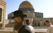 „De Hamasleiders proberen moslims extra aan te spreken door te stellen dat zij met hun strijd de Tempelberg willen beschermen tegen Joodse plannen om deze over te nemen en de al-Aqsa-moskee en de rotskoepel te slopen.” beeld EPA, Jim Hollander