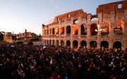 Protest in Rome tegen vrouwengeweld. beeld EPA, Giuseppe Lami