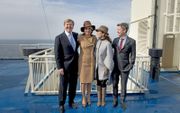 Koning Willem-Alexander en koningin Máxima met het nieuwe Deense koningspaar. beeld ANP, Robin Utrecht